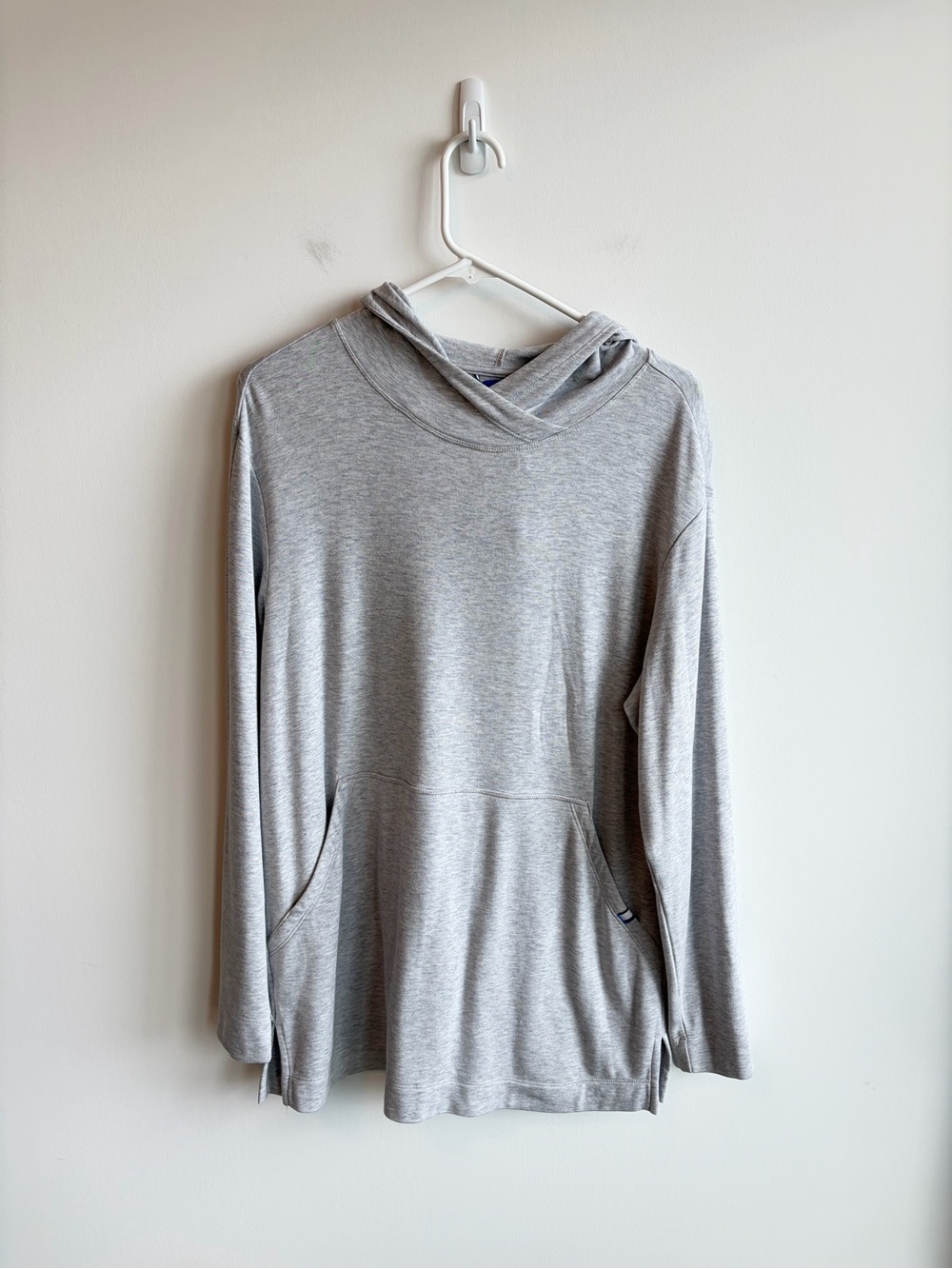 Kit and Ace Light Grey Hooded Tunic Top Size Small